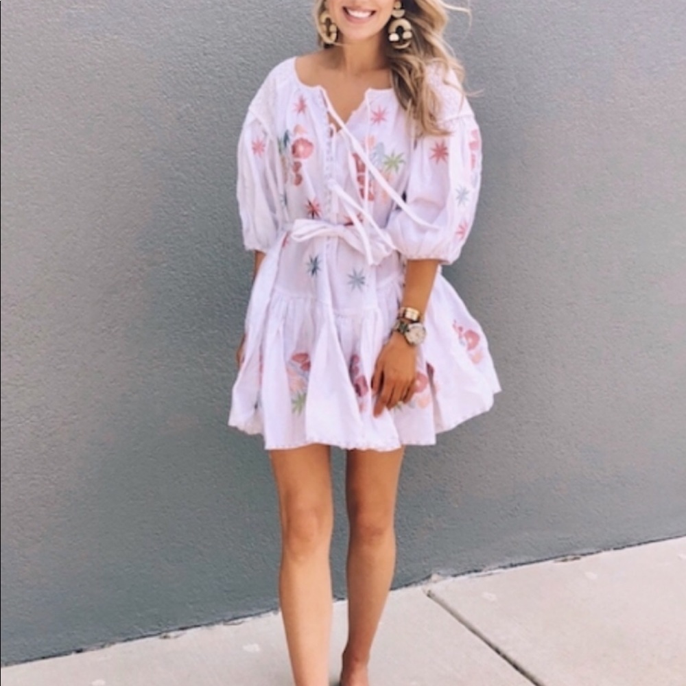 INNIKA CHOO Night Garden Frill Mini Dress